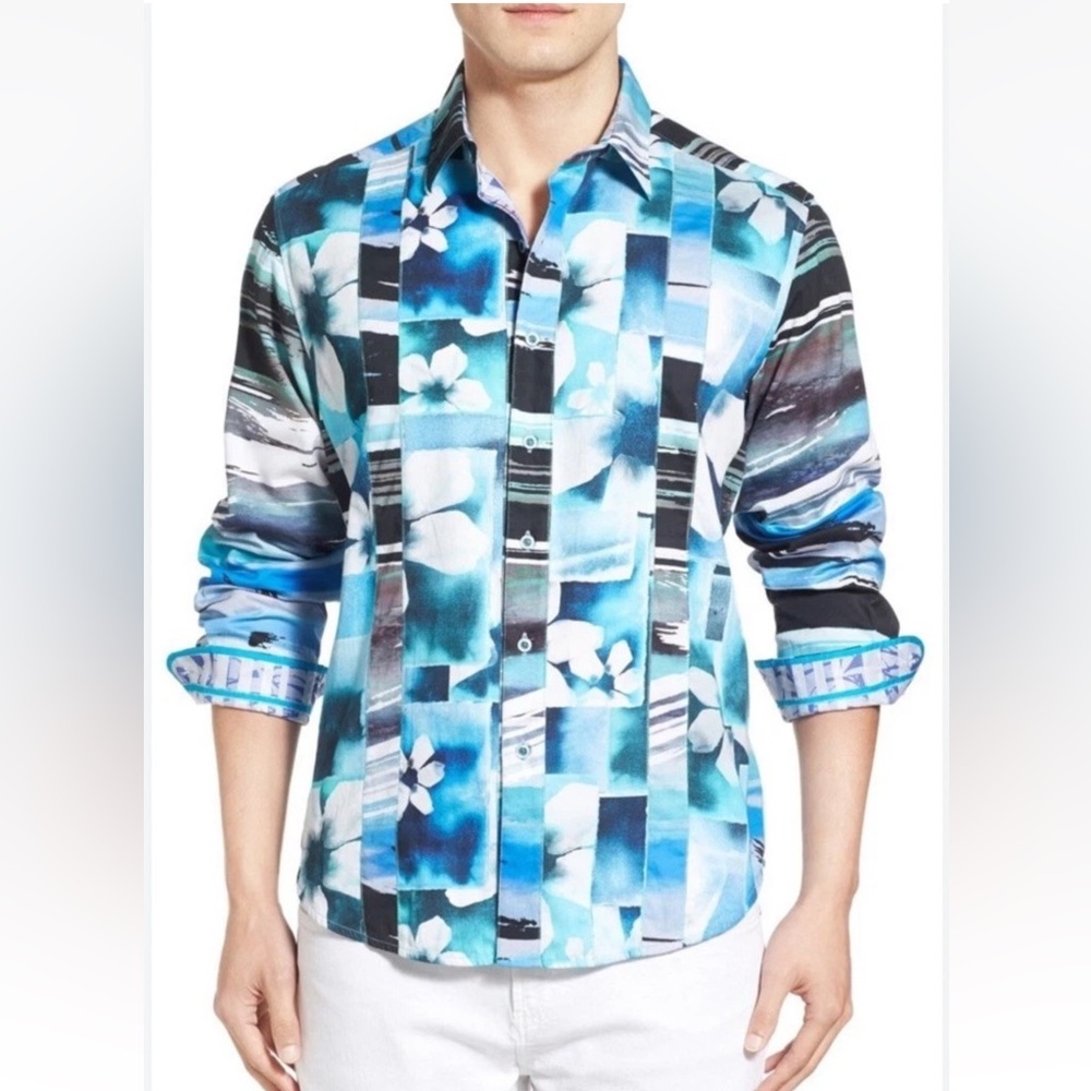 Robert Graham Men’s XL ARABIAN SEA Button Down Sports Dress Shirt Collector